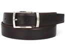 Paul Parkman (FREE Shipping) Men's Leather Belt Hand-Painted Dark Brown (ID