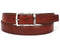 Paul Parkman (FREE Shipping) Men's Leather Belt Hand-Painted Reddish Brown (ID