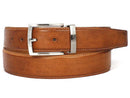 Paul Parkman (FREE Shipping) Men's Leather Belt Hand-Painted Tobacco (ID
