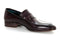 Paul Parkman (FREE Shipping) Men's Loafers Black & Gray Hand-Painted Leather Upper with Leather Sole (ID