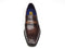 Paul Parkman (FREE Shipping) Men's Loafers Bronze Hand Painted Shoes (ID#012-BRNZ) PAUL PARKMAN