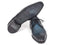 Paul Parkman (FREE Shipping) Men's Navy & Blue Medallion Toe Derby Shoes (ID