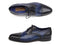 Paul Parkman (FREE Shipping) Men's Parliament Blue Derby Shoes Leather Upper and Leather Sole (ID#046-BLU) PAUL PARKMAN