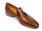 Paul Parkman (FREE Shipping) Men's Tassel Loafers Camel & Brown Hand-Painted (ID