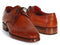 Paul Parkman (FREE Shipping) Men's Tobacco Color Genuine Ostrich Leather Upper Derby Shoes (ID#33B76-TAB) PAUL PARKMAN