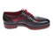 Paul Parkman (FREE Shipping) Men's Triple Leather Sole Wingtip Brogues Navy & Red (ID