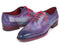 Paul Parkman (FREE Shipping) Men's Wingtip Oxfords Goodyear Welted Purple (ID