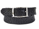 Paul Parkman (FREE Shipping) Men's Woven Leather Belt Black (ID