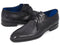 Paul Parkman (FREE Shipping) Men's Black Medallion Toe Derby Shoes (ID#6584-BLK)-'--JadeMoghul Inc.