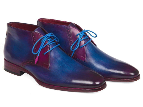 Paul Parkman (FREE Shipping) Men's Chukka Boots Blue & Purple (ID#CK55U7)-'--JadeMoghul Inc.