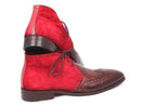 Paul Parkman (FREE Shipping) Men's Chukka Boots Bordeaux Suede & Leather (ID