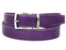 Paul Parkman (FREE Shipping) Men's Leather Belt Hand-Painted Purple (ID