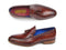 Paul Parkman (FREE Shipping) Men's Tassel Loafers Brown Leather Upper and Leather Sole (ID