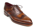 Paul Parkman (FREE Shipping) Men's Wingtip Oxford Goodyear Welted Tobacco (ID