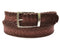 Paul Parkman (FREE Shipping) Men's Woven Leather Belt Brown (ID