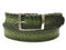 Paul Parkman (FREE Shipping) Men's Woven Leather Belt Green (ID