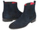 Paul Parkman (FREE Shipping) Navy Suede Chelsea Boots (ID