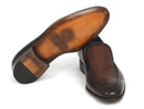 Paul Parkman (FREE Shipping) Perforated Leather Loafers Brown (ID