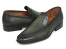 Paul Parkman (FREE Shipping) Perforated Leather Loafers Green (ID