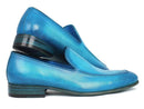 Paul Parkman (FREE Shipping) Perforated Leather Loafers Turquoise (ID