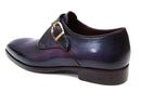 Paul Parkman (FREE Shipping) Single Monkstrap Shoes Purple Leather (ID