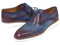 Paul Parkman (FREE Shipping) Smart Casual Oxford Shoes For Men Blue & Purple (ID#184SNK-BLU) PAUL PARKMAN