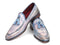 Paul Parkman (FREE Shipping) Tassel Loafers Lila Hand-Painted (ID
