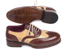Paul Parkman (FREE Shipping) Triple Leather Sole Goodyear Welted Wingtip Brogues (ID