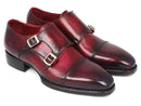 Paul Parkman (FREE Shipping) Triple Leather Sole Hand-Welted Cap Toe Monkstraps (ID