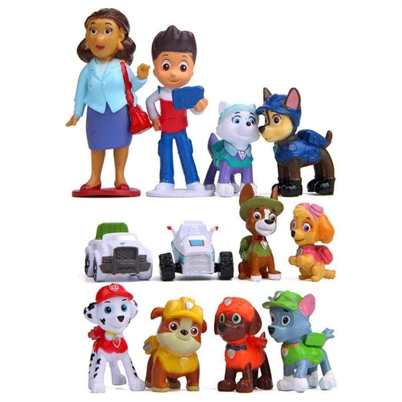 Paw Patrol Rescue Dog Figure Dolls Set