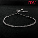 PDB1 NNN fashion women bracelet sterling silver adjustment  bracelet with white and pink stone for gift AExp