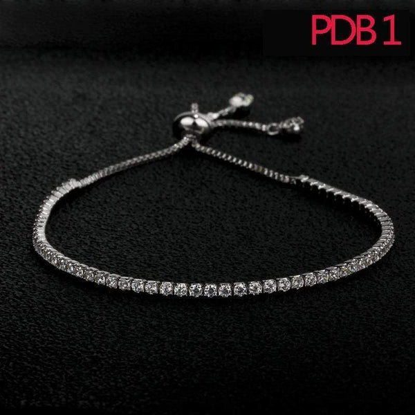 PDB1 NNN fashion women bracelet sterling silver adjustment  bracelet with white and pink stone for gift AExp