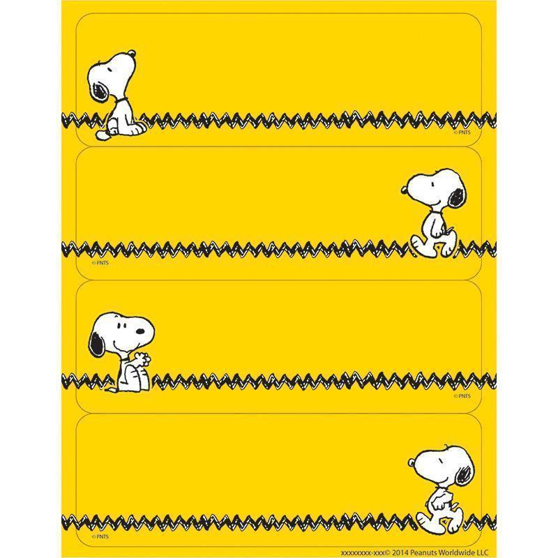 PEANUTS YELLOW LABEL STICKERS-Learning Materials-JadeMoghul Inc.