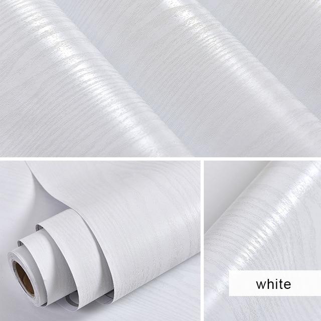 Pearl White DIY Decorative Film PVC Self adhesive Wall paper Furniture Renovation Stickers Kitchen Cabinet Waterproof Wallpaper JadeMoghul Inc. 