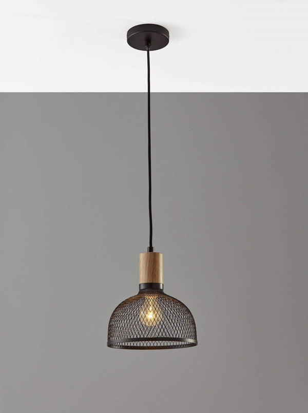 Pendant Lights Black Pendant Light - 9.5" X 9.5" X 10" Black Metal Small Pendant HomeRoots
