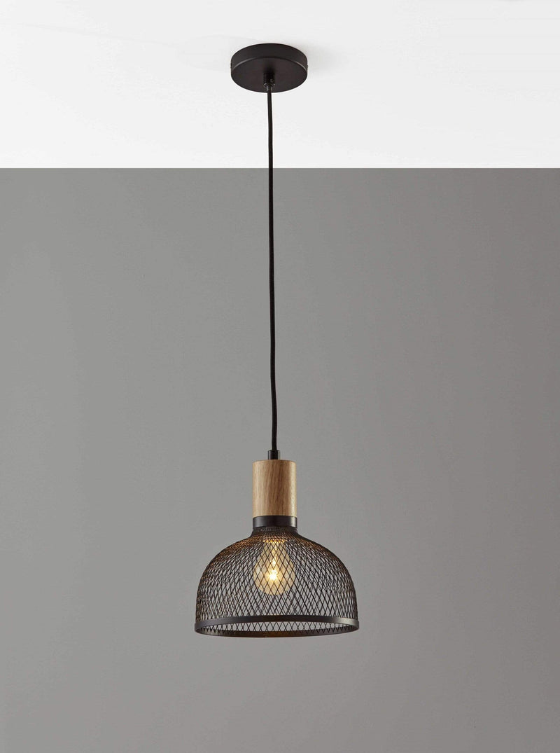 Pendant Lights Black Pendant Light - 9.5" X 9.5" X 10" Black Metal Small Pendant HomeRoots