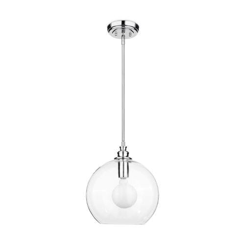 Pendant Lights Glass Pendant Light - Latoya 1-light Clear Glass 8-inch Edison Pendant with Bulb HomeRoots
