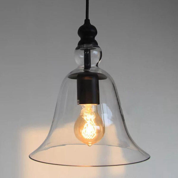 Pendant Lights Glass Pendant Light - Liana 1-light Adjustable Cord 8-inch Clear Glass Edison Pendant with Bulb HomeRoots