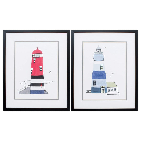Pendant Lights Glass Pendant Lights - 18" X 22" Silver Frame Lighthouse (Set of 2) HomeRoots