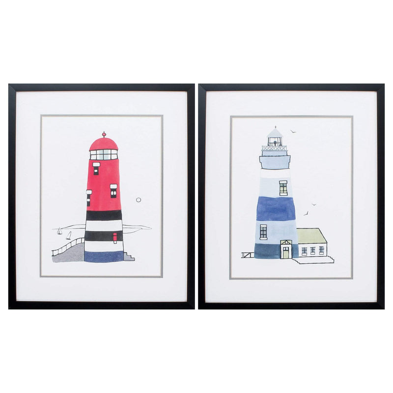 Pendant Lights Glass Pendant Lights - 18" X 22" Silver Frame Lighthouse (Set of 2) HomeRoots