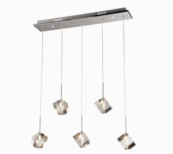 Pendant Lights Pendant Lighting - Firefly Floating Crystal 5-light Dangling Pendant HomeRoots