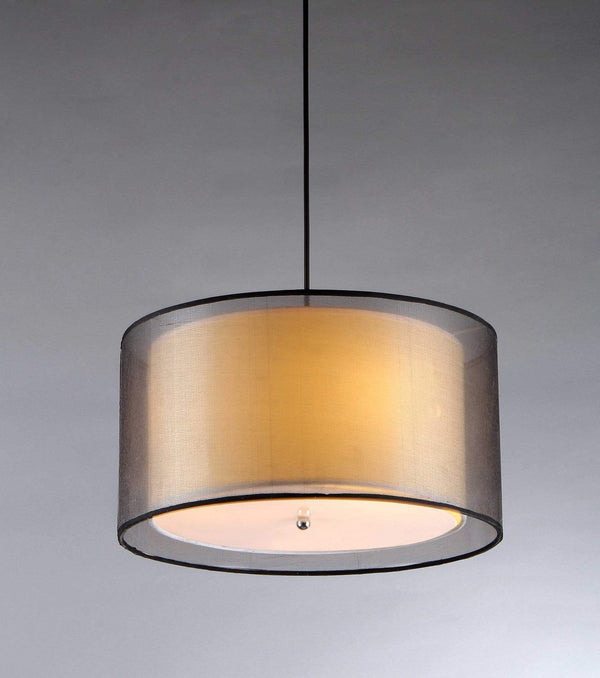 Pendant Lights Pendant Lighting - Jonah 3-light Double Drum Shade Pendant HomeRoots