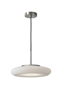 Pendant Lights Rustic Pendant Lighting - 14" X 14" X 9" Brushed steel Glass LED Pendant HomeRoots