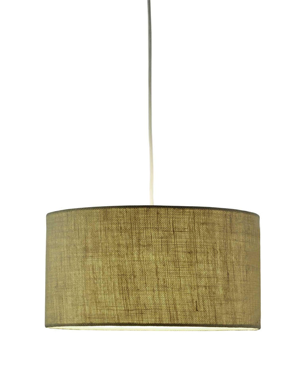 Pendant Lights Rustic Pendant Lighting - 15" X 15" X 8" Brown Electric Drum Pendant HomeRoots
