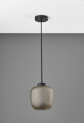Pendant Lights Rustic Pendant Lighting - 8.625" X 8.625" X 10.5" Bronze Glass/Metal Pendant HomeRoots