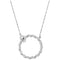 10kt White Gold Women's Round Diamond Circle Pendant Necklace 1-10 Cttw - FREE Shipping (US/CAN)