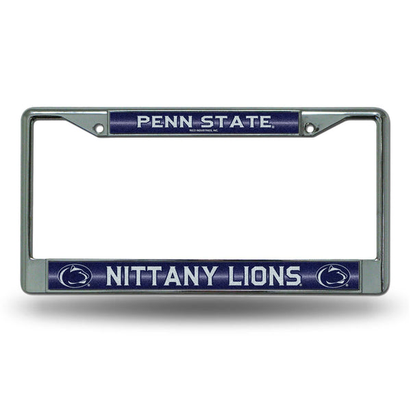 Jeep License Plate Frame Penn State Bling Chrome Frame