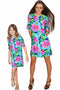 Peony Splash Grace Shift Floral Mommy and Me Dresses-Peony Splash-18M/2-Blue/Pink/Green-JadeMoghul Inc.