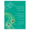 Perfect Peacock Invitation Indigo Blue (Pack of 1)-Invitations & Stationery Essentials-Harvest Gold-JadeMoghul Inc.