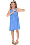 Periwinkle Blue Sanibel Pretty Empire Waist Dress - Girls-Solid-18M/2-Blue-JadeMoghul Inc.